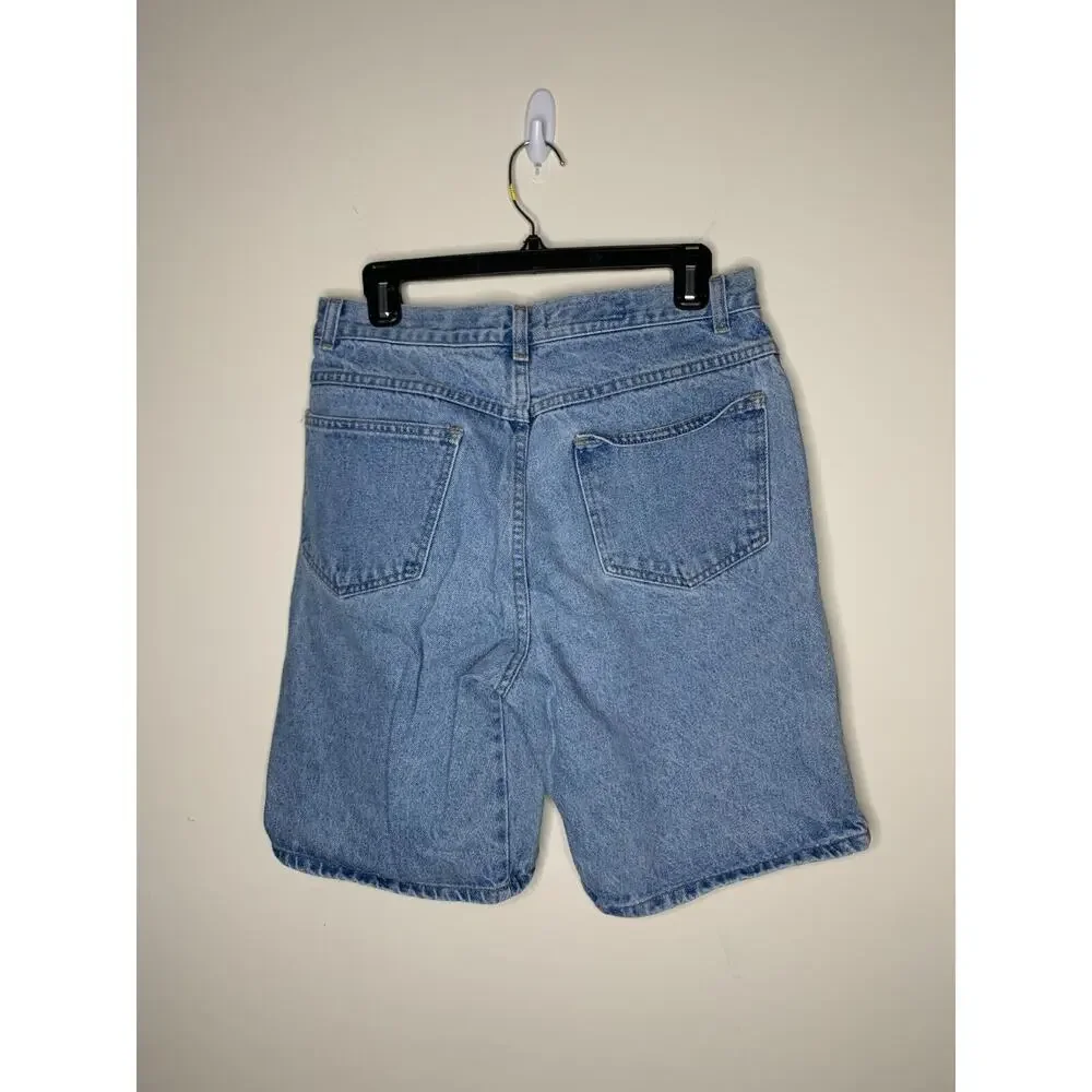 Rigolletto Mens Size 34 Denim Shorts Blue Pockets Jeans Vintage Light Wash - Picture 3 of 5